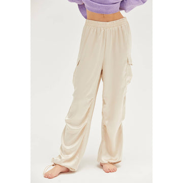 SATIN CARGO PANTS