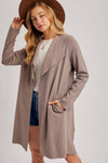 OPEN FRONT LONGLINE CARDIGAN