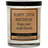 HAPPY 29TH BIRTHDAY CANDLE