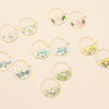 PRESSED FLOWER HOOP EARRINGS