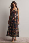 FLORAL TIERED MIDI DRESS