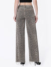 LEOPARD WIDE LEG JEANS