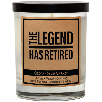 THE LEGEND HAS RETIRED CANDLE