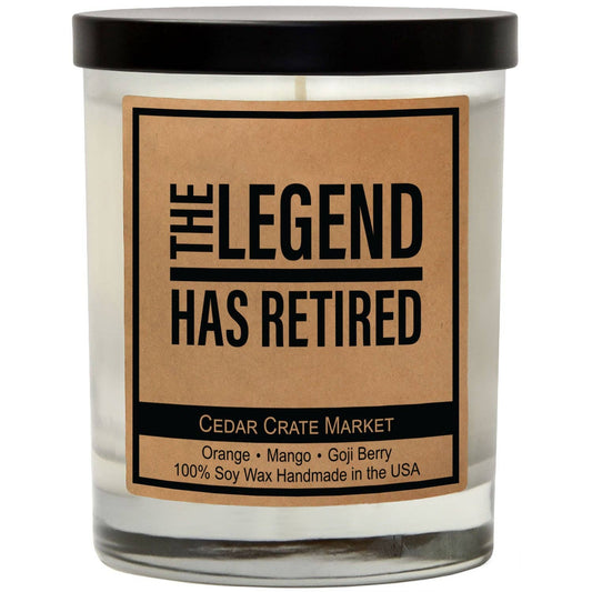 THE LEGEND HAS RETIRED CANDLE