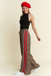 LEOPARD TROUSER RED PANEL
