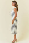 STRIPE STRETCH LACE DRESS