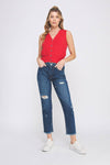 POINTELLE KNIT BUTTON UP