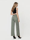 HIGH RISE SAGE DOUBLE BUTTON
