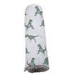 GREEN DINOSAURS SWADDLE