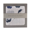 BLUE ELEPHANT AND WAVE BLANKET