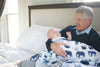 BLUE ELEPHANT AND WAVE BLANKET