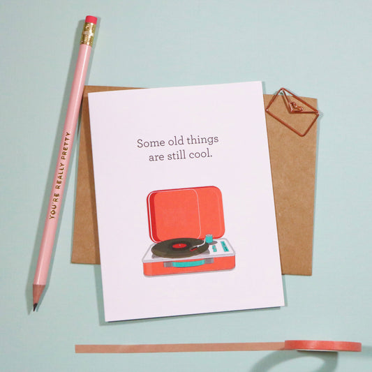 RECORD PLAYER BIRTHDAY CARD