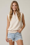 MODAL HALF ZIP TANK TOP