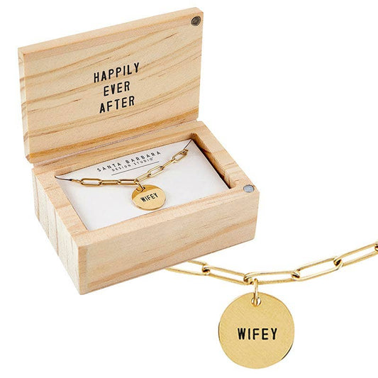 WIFEY LINK BOX NECKLACE