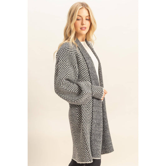 HERRINGBONE CARDIGAN