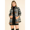 PLAID BUTTON UP JACKET
