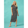 STRIPE TIE WAIST MIDI DRESS