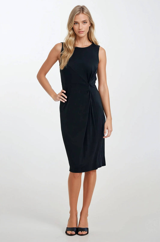 FRONT TWIST MIDI DRESS