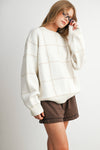 CHECKERED KNIT SWEATER