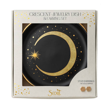 CRESCENT DISH & STUD SET
