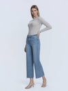 RAW HEM CROP WIDE JEANS
