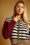 MIXED PATTERN CARDIGAN