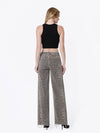 LEOPARD WIDE LEG JEANS