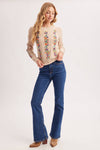 VINTAGE FLORAL KNIT SWEATER