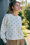 POLKA DOT COTTON SWEATER