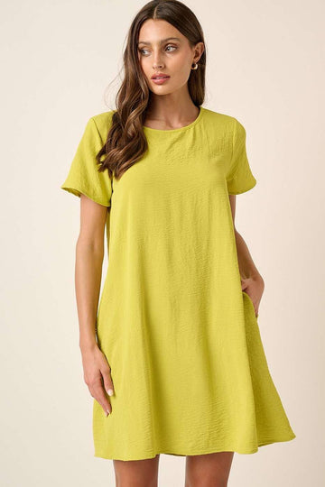 AIRFLOW SHORT SLEEVE SHIFT DRESS