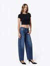 DARK WASH BARREL JEANS