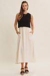 SWEATER MIDI DRESS TIE BACK