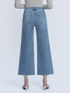 RAW HEM CROP WIDE JEANS