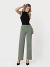 HIGH RISE SAGE DOUBLE BUTTON