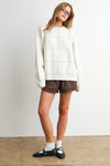 CHECKERED KNIT SWEATER