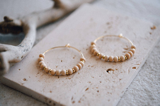 STARGAZE BEADED HOOP EARRINGS