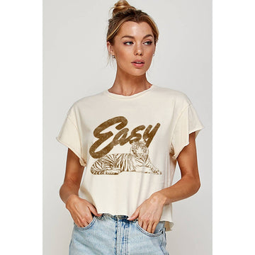 EASY TIGER GRAPHIC CROP TOP