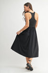 BREEZE EASE RIB TANK MIDI DRESS