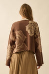 ROSE FLORAL SWEATER