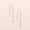 TEARDROP SILVER THREADER EARRINGS