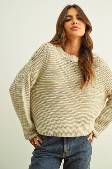 ROUND NECK KNITTED TOP