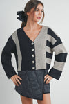 COLOR BLOCK CARDIGAN