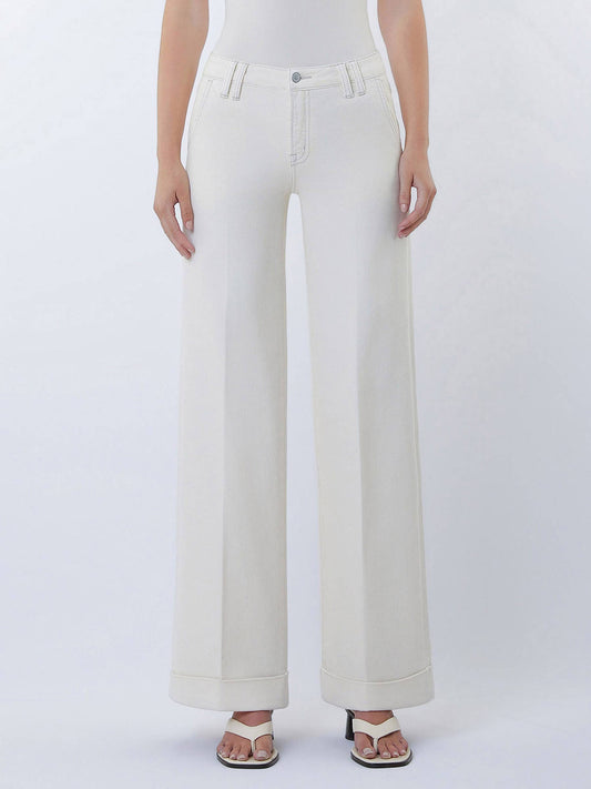 WHITE WIDE LEG JEAN