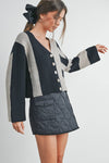 COLOR BLOCK CARDIGAN