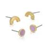 RAINBOW + DISC 2PK STUDS