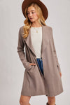 OPEN FRONT LONGLINE CARDIGAN