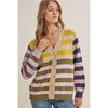 MULTI STRIPE CARDIGAN