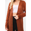 TEXTURED SLIT MAXI CARDIGAN