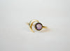 GEMSTONE SUN AND MOON OPEN BRASS RING