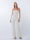 WHITE WIDE LEG JEAN